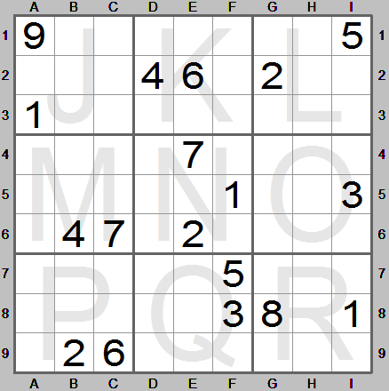 Very difficult sudoku puzzle in the Sudoku Instructions program